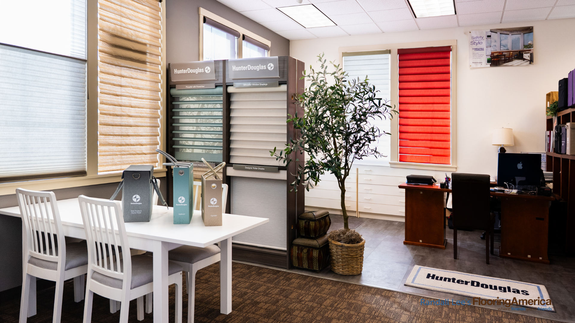 Hunter Douglas window treatments showroom selection
